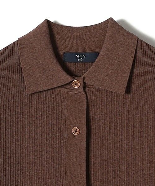 SHIPS / シップス ニット・セーター | SHIPS Colors:〈手洗い可能〉リブ ショートスリーブ ニット ポロ | 詳細10