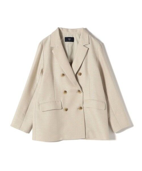 SHIPS / シップス テーラードジャケット | SHIPS Colors:〈手洗い可能〉リネン ミックス ラメ ダブル ジャケット | 詳細1