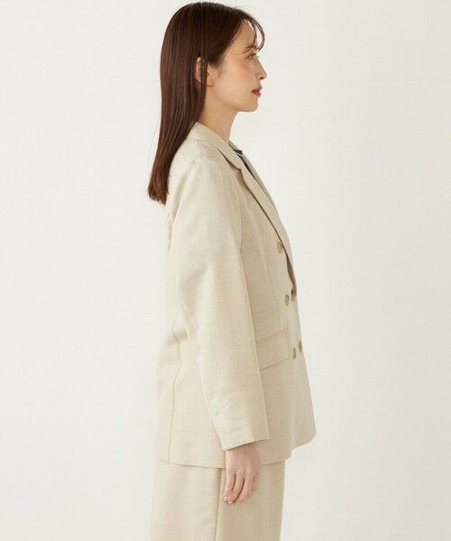 SHIPS / シップス テーラードジャケット | SHIPS Colors:〈手洗い可能〉リネン ミックス ラメ ダブル ジャケット | 詳細6