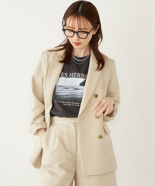 SHIPS / シップス テーラードジャケット | SHIPS Colors:〈手洗い可能〉リネン ミックス ラメ ダブル ジャケット | 詳細7