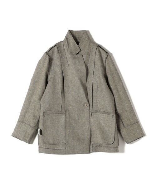 SHIPS / シップス テーラードジャケット | SHIPS Colors:〈手洗い可能〉リネン ミックス ラメ ダブル ジャケット | 詳細13