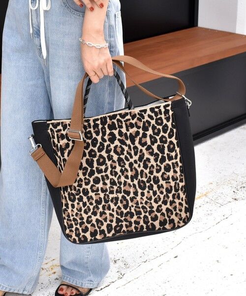 SHIPS / シップス ショルダーバッグ | カレッジ レオパード ジャカード A4 バッグ | 詳細15