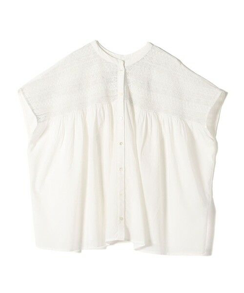 SHIPS / シップス シャツ・ブラウス | Fanaka:〈手洗い可能〉リバーレース ギャザー ブラウス（オフホワイト）