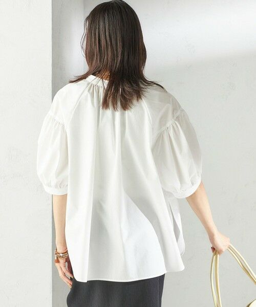 SHIPS / シップス シャツ・ブラウス | 〈接触冷感 / 撥水加工〉TEX BRID(R)タフタ スキッパー 5分袖 ブラウス | 詳細13