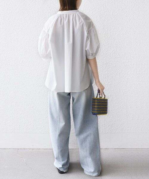 SHIPS / シップス シャツ・ブラウス | 〈接触冷感 / 撥水加工〉TEX BRID(R)タフタ スキッパー 5分袖 ブラウス | 詳細17