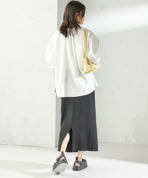 SHIPS / シップス シャツ・ブラウス | 〈接触冷感 / 撥水加工〉TEX BRID(R)タフタ スキッパー 5分袖 ブラウス | 詳細7