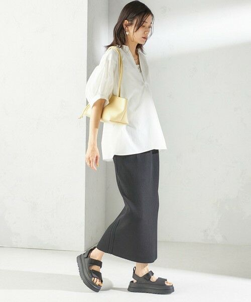 SHIPS / シップス シャツ・ブラウス | 〈接触冷感 / 撥水加工〉TEX BRID(R)タフタ スキッパー 5分袖 ブラウス | 詳細8