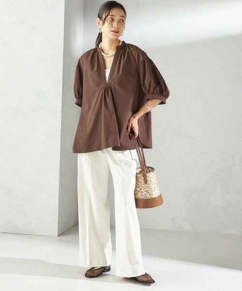 SHIPS / シップス シャツ・ブラウス | 〈接触冷感 / 撥水加工〉TEX BRID(R)タフタ スキッパー 5分袖 ブラウス | 詳細26