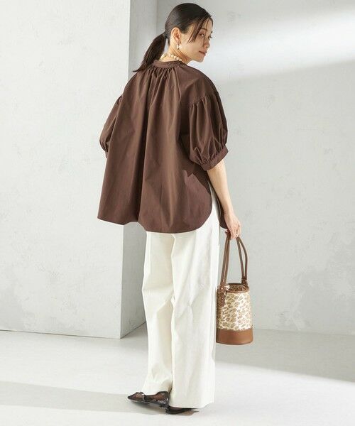 SHIPS / シップス シャツ・ブラウス | 〈接触冷感 / 撥水加工〉TEX BRID(R)タフタ スキッパー 5分袖 ブラウス | 詳細28