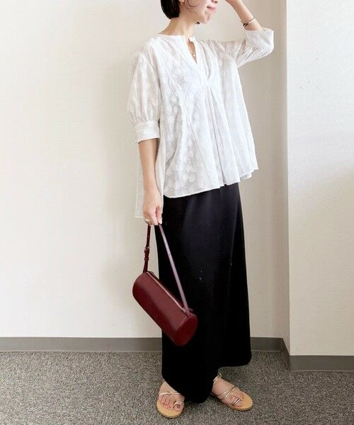 SHIPS / シップス シャツ・ブラウス | 【WEB限定】〈手洗い可能〉コットン ジャカード フレア ブラウス | 詳細11