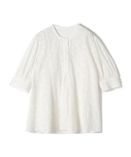 SHIPS / シップス シャツ・ブラウス | 【WEB限定】〈手洗い可能〉コットン ジャカード フレア ブラウス | 詳細12