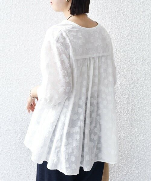 SHIPS / シップス シャツ・ブラウス | 【WEB限定】〈手洗い可能〉コットン ジャカード フレア ブラウス | 詳細7