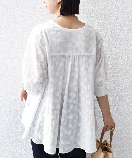 SHIPS / シップス シャツ・ブラウス | 【WEB限定】〈手洗い可能〉コットン ジャカード フレア ブラウス | 詳細8