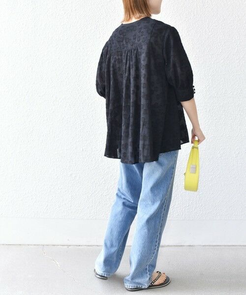 SHIPS / シップス シャツ・ブラウス | 【WEB限定】〈手洗い可能〉コットン ジャカード フレア ブラウス | 詳細17