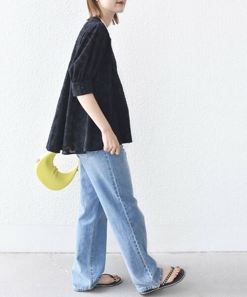 SHIPS / シップス シャツ・ブラウス | 【WEB限定】〈手洗い可能〉コットン ジャカード フレア ブラウス | 詳細18