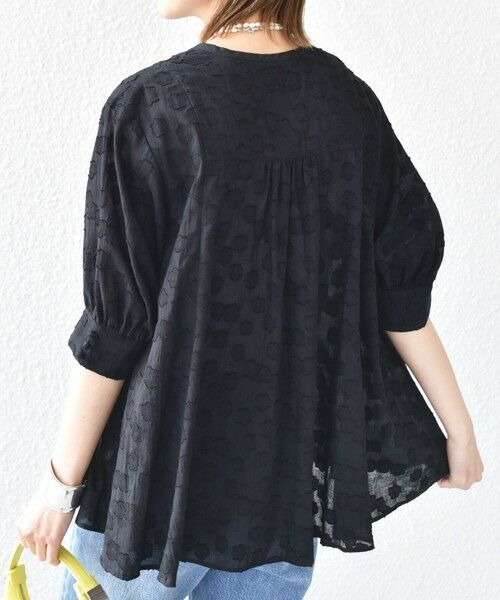 SHIPS / シップス シャツ・ブラウス | 【WEB限定】〈手洗い可能〉コットン ジャカード フレア ブラウス | 詳細20