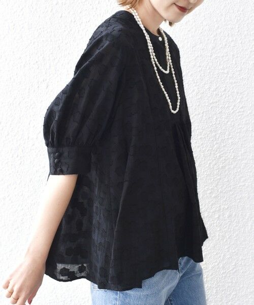 SHIPS / シップス シャツ・ブラウス | 【WEB限定】〈手洗い可能〉コットン ジャカード フレア ブラウス | 詳細21