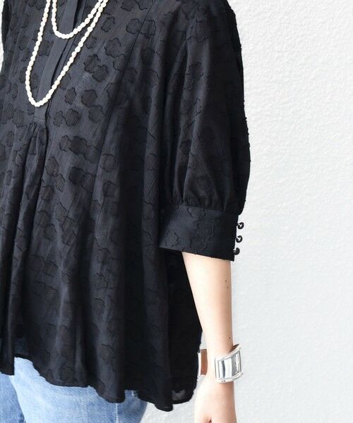 SHIPS / シップス シャツ・ブラウス | 【WEB限定】〈手洗い可能〉コットン ジャカード フレア ブラウス | 詳細23