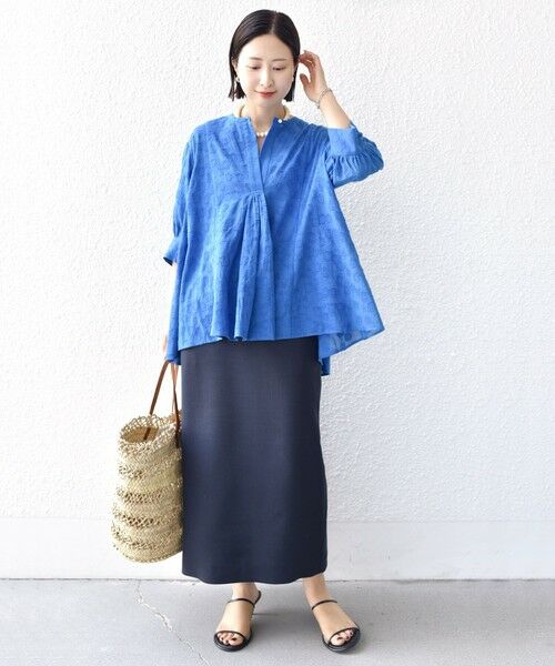 SHIPS / シップス シャツ・ブラウス | 【WEB限定】〈手洗い可能〉コットン ジャカード フレア ブラウス | 詳細27