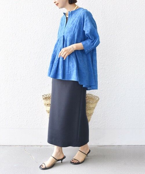 SHIPS / シップス シャツ・ブラウス | 【WEB限定】〈手洗い可能〉コットン ジャカード フレア ブラウス | 詳細28