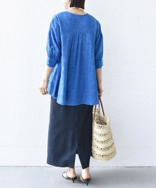 SHIPS / シップス シャツ・ブラウス | 【WEB限定】〈手洗い可能〉コットン ジャカード フレア ブラウス | 詳細29