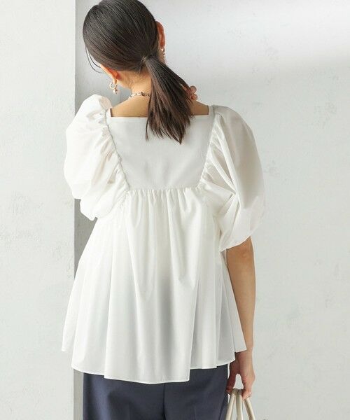 SHIPS / シップス シャツ・ブラウス | 〈手洗い可能〉ストレッチ タフタ ウエスト ギャザー ブラウス | 詳細10