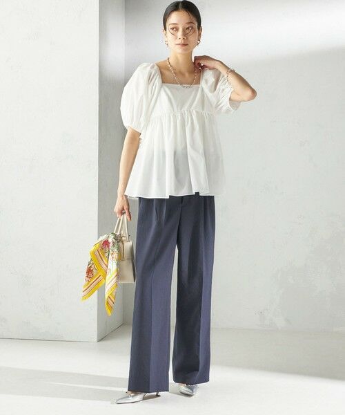 SHIPS / シップス シャツ・ブラウス | 〈手洗い可能〉ストレッチ タフタ ウエスト ギャザー ブラウス | 詳細2