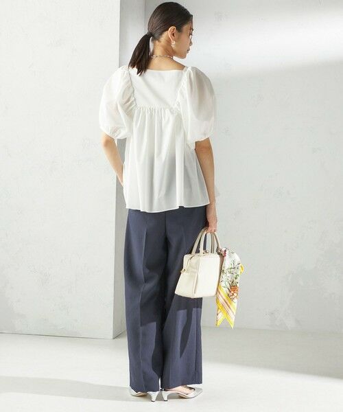 SHIPS / シップス シャツ・ブラウス | 〈手洗い可能〉ストレッチ タフタ ウエスト ギャザー ブラウス | 詳細4
