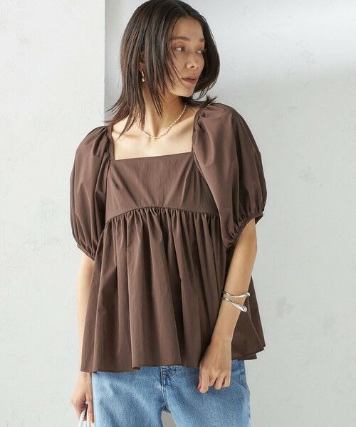 SHIPS / シップス シャツ・ブラウス | 〈手洗い可能〉ストレッチ タフタ ウエスト ギャザー ブラウス | 詳細23