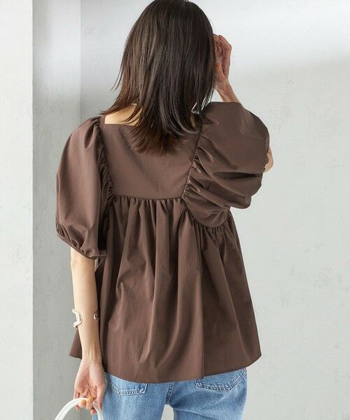 SHIPS / シップス シャツ・ブラウス | 〈手洗い可能〉ストレッチ タフタ ウエスト ギャザー ブラウス | 詳細25