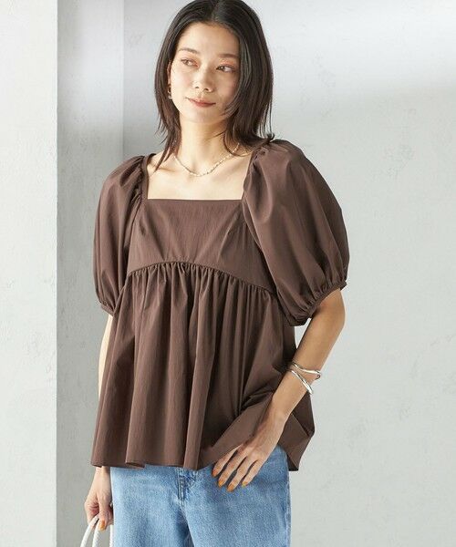 SHIPS / シップス シャツ・ブラウス | 〈手洗い可能〉ストレッチ タフタ ウエスト ギャザー ブラウス | 詳細27