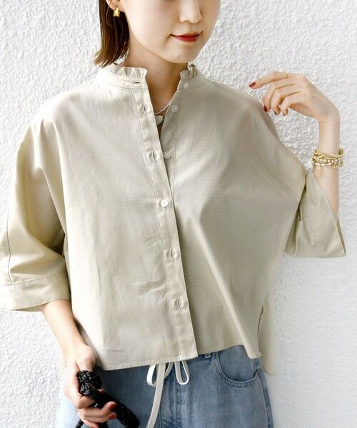 SHIPS / シップス シャツ・ブラウス | 【WEB限定】〈手洗い可能〉ブロード ストライプ / 無地 切替 パッチワーク シャツ | 詳細11