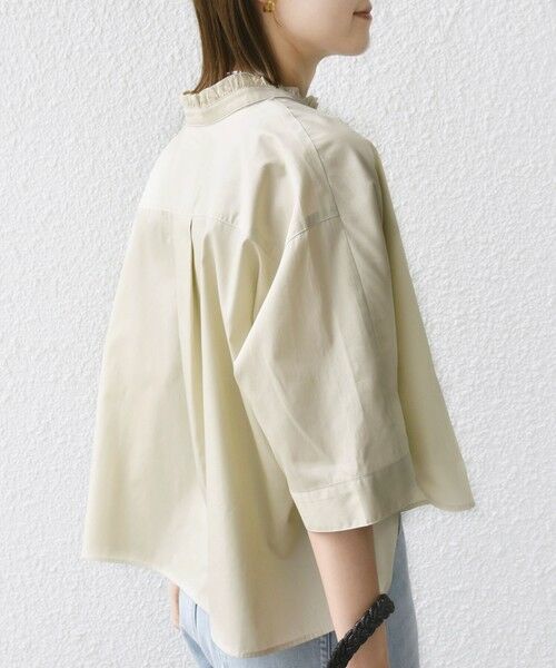 SHIPS / シップス シャツ・ブラウス | 【WEB限定】〈手洗い可能〉ブロード ストライプ / 無地 切替 パッチワーク シャツ | 詳細6