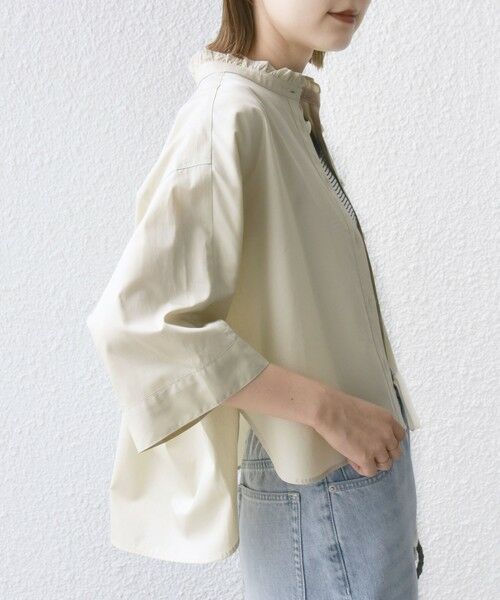 SHIPS / シップス シャツ・ブラウス | 【WEB限定】〈手洗い可能〉ブロード ストライプ / 無地 切替 パッチワーク シャツ | 詳細7