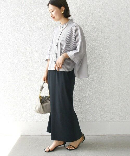 SHIPS / シップス シャツ・ブラウス | 【WEB限定】〈手洗い可能〉ブロード ストライプ / 無地 切替 パッチワーク シャツ | 詳細15