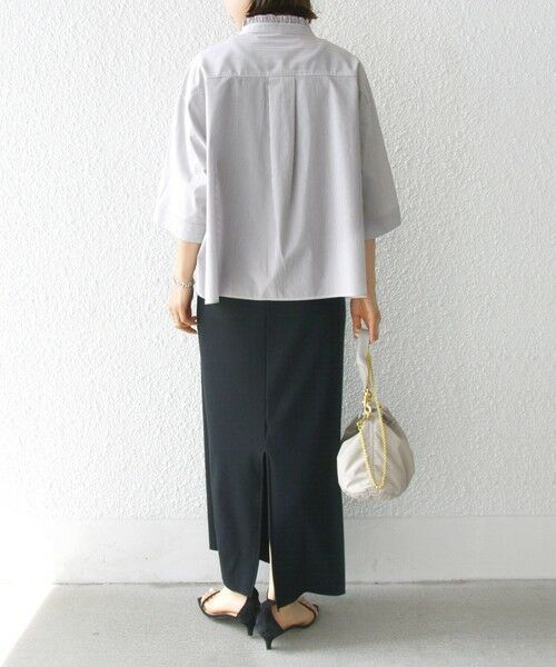 SHIPS / シップス シャツ・ブラウス | 【WEB限定】〈手洗い可能〉ブロード ストライプ / 無地 切替 パッチワーク シャツ | 詳細16