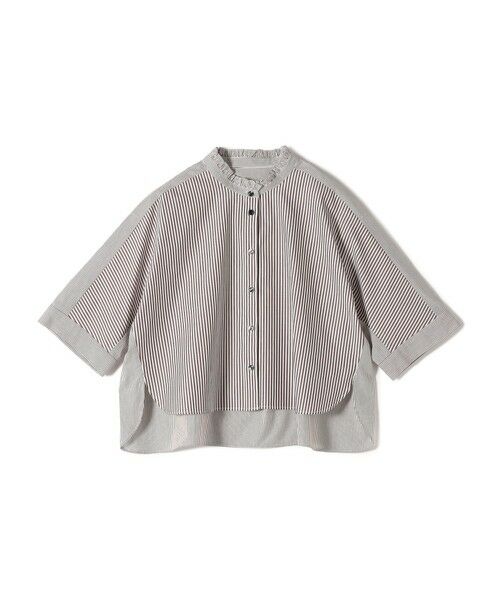 SHIPS / シップス シャツ・ブラウス | 【WEB限定】〈手洗い可能〉ブロード ストライプ / 無地 切替 パッチワーク シャツ | 詳細26