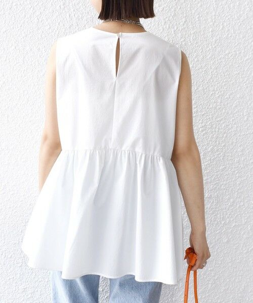 SHIPS / シップス シャツ・ブラウス | 〈接触冷感 / 撥水加工〉TEX BRID(R)タフタ ギャザー ノースリーブ ブラウス | 詳細22