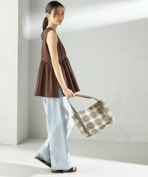 SHIPS / シップス シャツ・ブラウス | 〈接触冷感 / 撥水加工〉TEX BRID(R)タフタ ギャザー ノースリーブ ブラウス | 詳細30