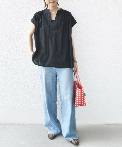 SHIPS / シップス シャツ・ブラウス | 〈手洗い可能〉スキッパー タック フレンチ スリーブ ブラウス | 詳細5