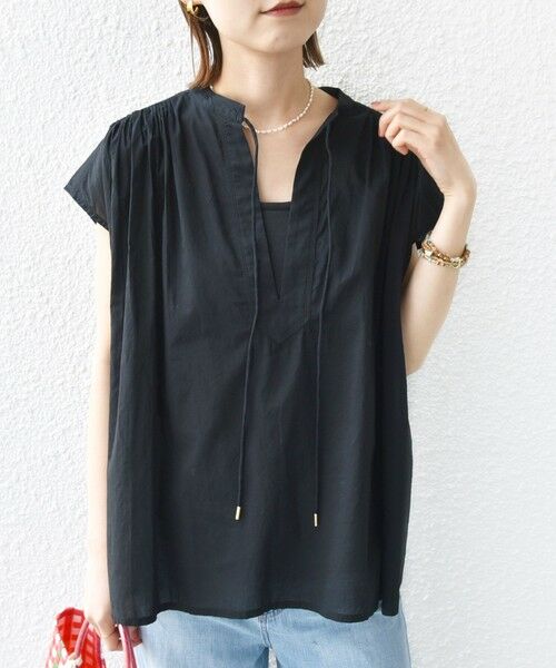 SHIPS / シップス シャツ・ブラウス | 〈手洗い可能〉スキッパー タック フレンチ スリーブ ブラウス | 詳細6