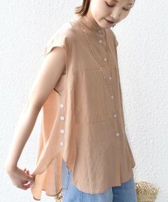 SHIPS / シップス シャツ・ブラウス | 【WEB限定】〈手洗い可能〉サイド ボタン バック レイヤード ブラウス