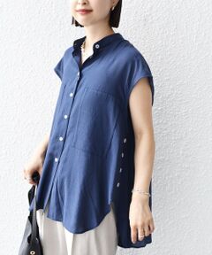 SHIPS / シップス シャツ・ブラウス | 【WEB限定】〈手洗い可能〉サイド ボタン バック レイヤード ブラウス