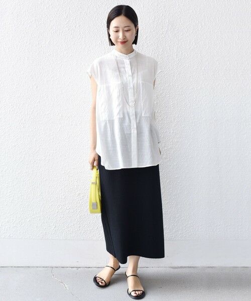 SHIPS / シップス シャツ・ブラウス | 【WEB限定】〈手洗い可能〉サイド ボタン バック レイヤード ブラウス | 詳細1