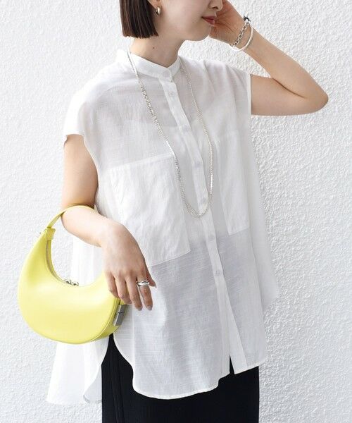 SHIPS / シップス シャツ・ブラウス | 【WEB限定】〈手洗い可能〉サイド ボタン バック レイヤード ブラウス | 詳細10