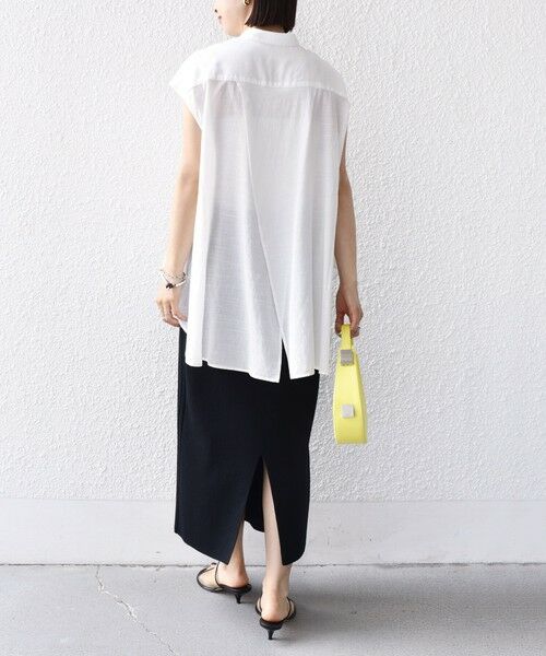 SHIPS / シップス シャツ・ブラウス | 【WEB限定】〈手洗い可能〉サイド ボタン バック レイヤード ブラウス | 詳細3