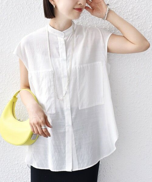 SHIPS / シップス シャツ・ブラウス | 【WEB限定】〈手洗い可能〉サイド ボタン バック レイヤード ブラウス | 詳細5