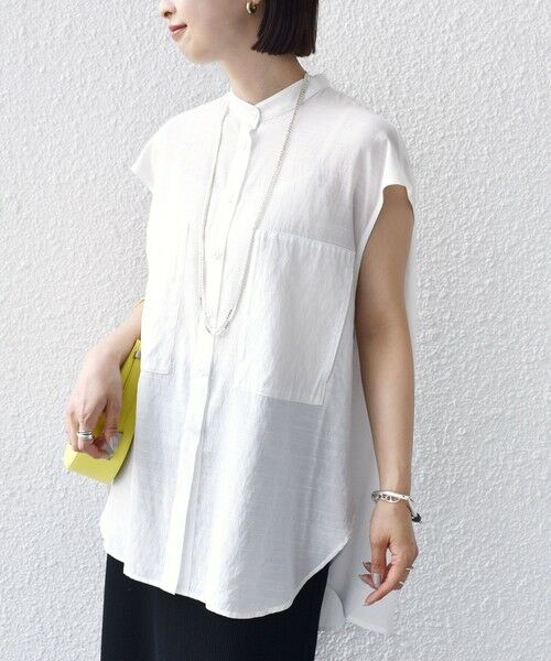 SHIPS / シップス シャツ・ブラウス | 【WEB限定】〈手洗い可能〉サイド ボタン バック レイヤード ブラウス | 詳細6