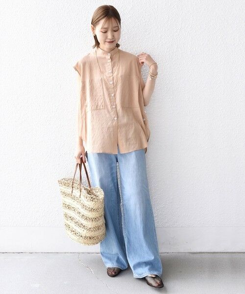 SHIPS / シップス シャツ・ブラウス | 【WEB限定】〈手洗い可能〉サイド ボタン バック レイヤード ブラウス | 詳細13