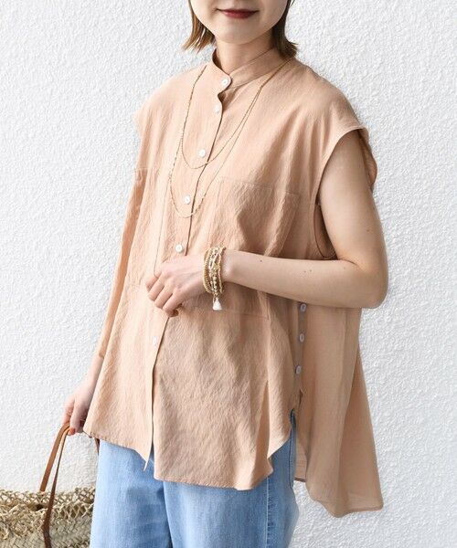 SHIPS / シップス シャツ・ブラウス | 【WEB限定】〈手洗い可能〉サイド ボタン バック レイヤード ブラウス | 詳細17